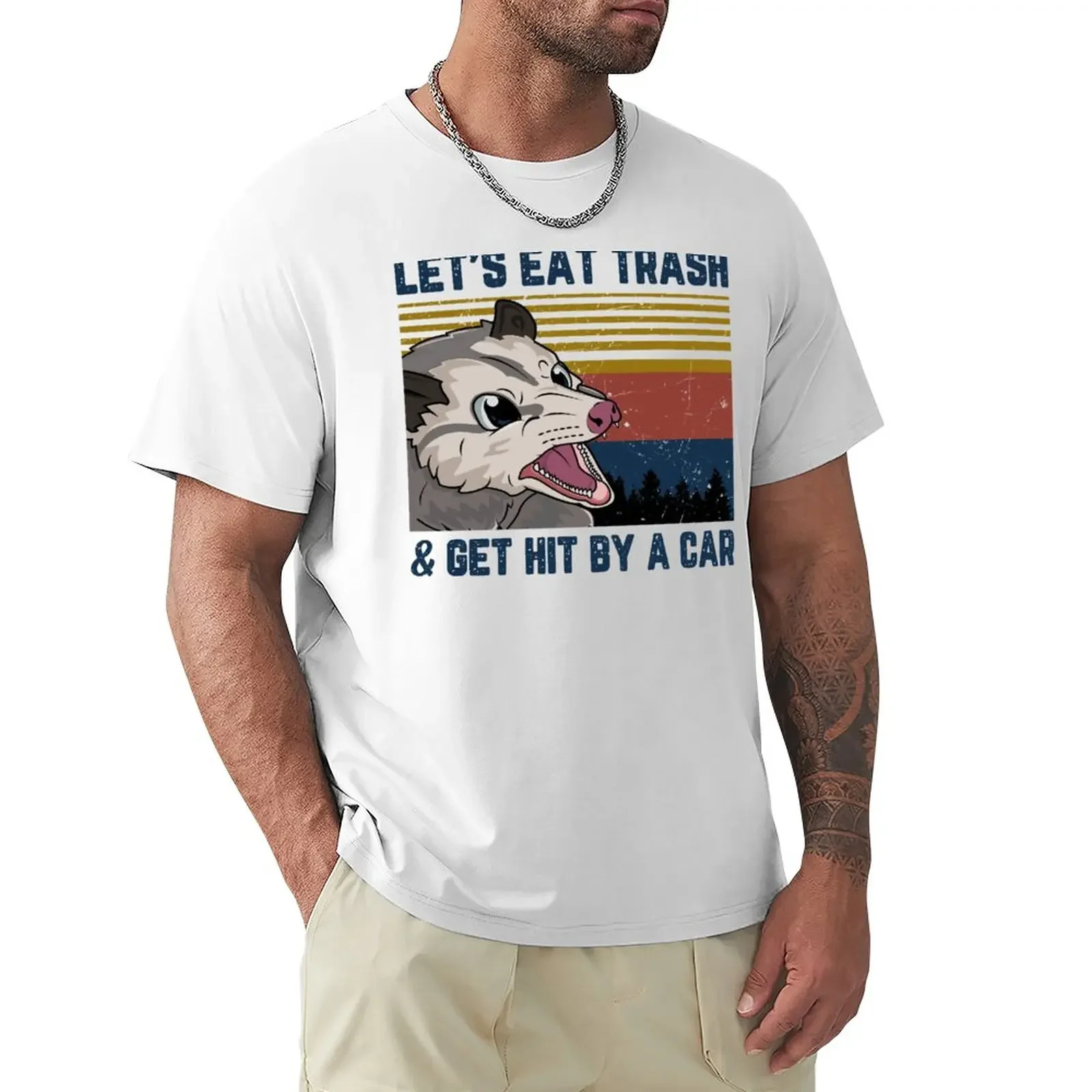 Let's Eat Trash And Get Hit By A Car T-Shirt Blouse funnys mens graphic t-shirts funny