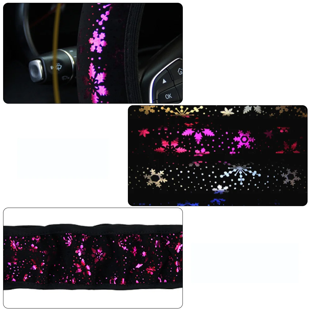 

Universal Car Steering Wheel Cover Auto Steering Wheel Accessory Random Color Durable Fabric Stable Heat Resistant