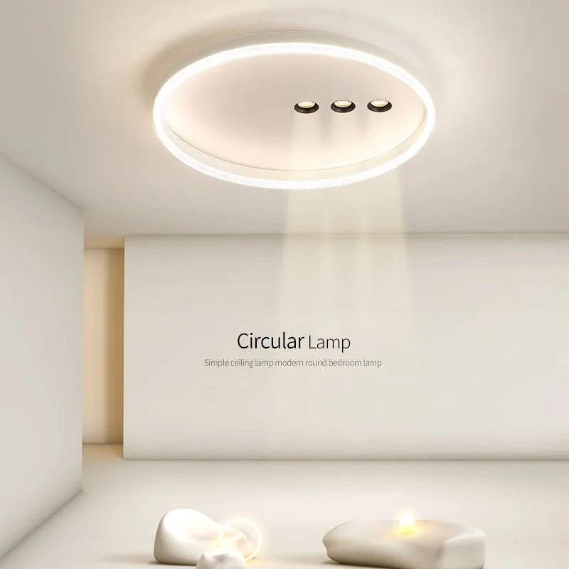 

Creative LED room light, circular without main light, ceiling light, minimalist modern bedroom light, minimalist men's study, re