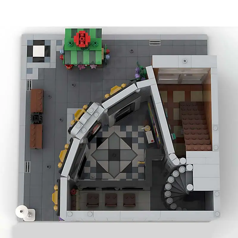 Collectie Serie Berkenbank Bouwstenen Model Stad Boogvormige Architectuur High-tech Bakstenen Speelgoed Kinderpuzzel Cadeau