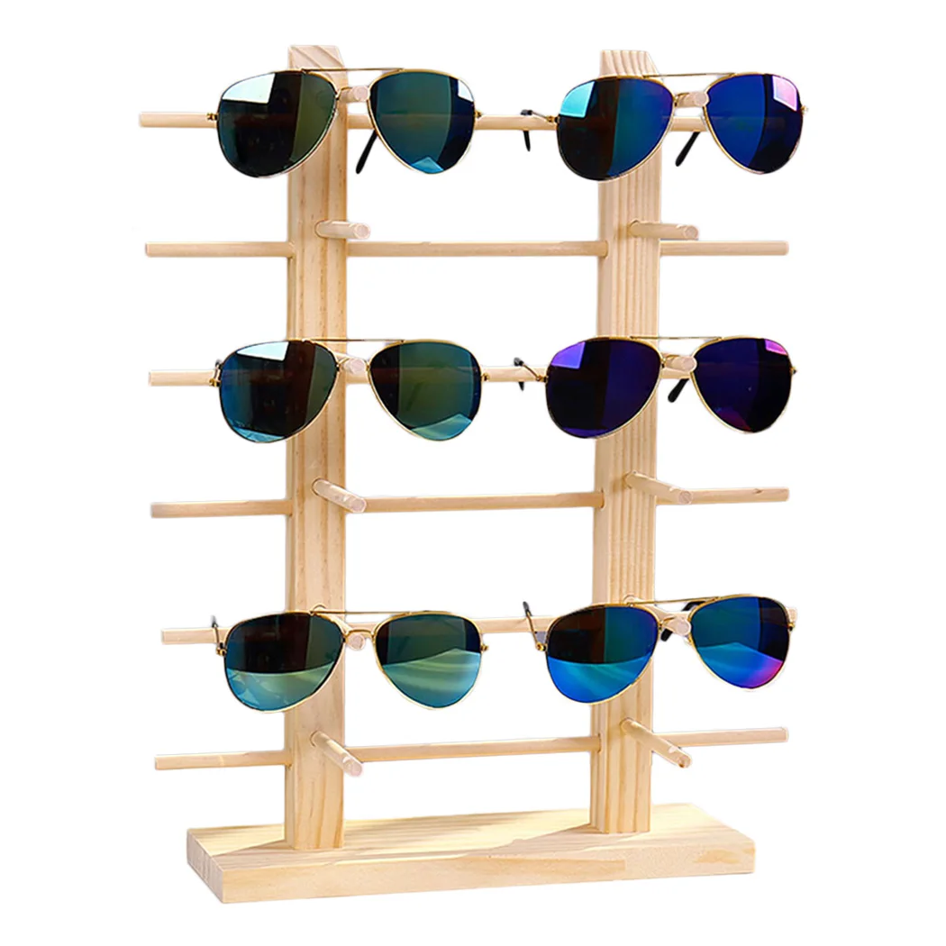 Glasses Display Stand Creative Wood Decor Sunglasses Rack Glasses Stand Holder For Multi Pairs Glasses Showcase Dropshipping