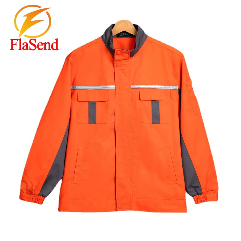 

Free Shipping Autumn and Winter Long-Sleeve Reflective Suit Orange Wear-Resistant Tooling Customization Coverall