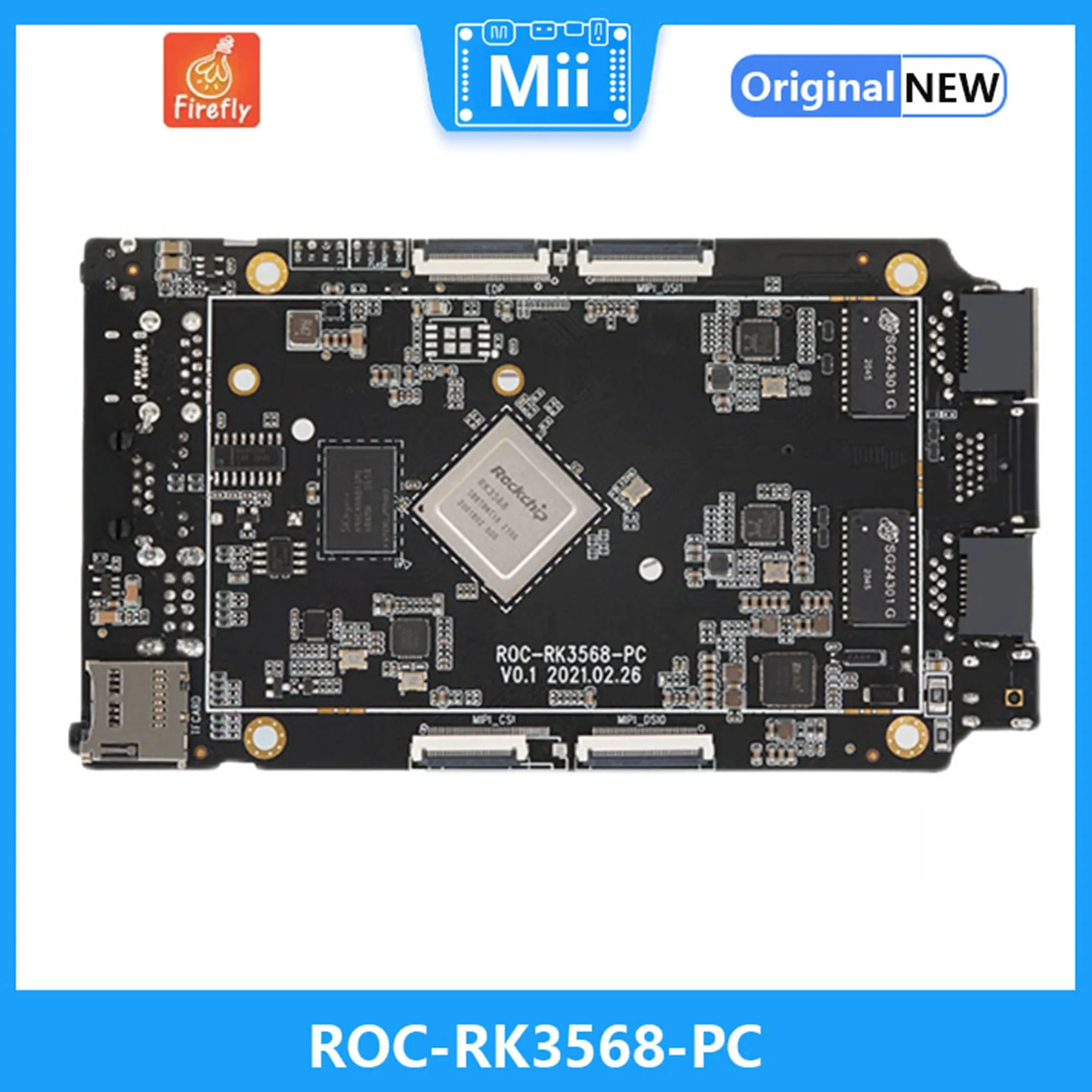 ROC-RK3568-PC Quad-Core 64-Bit Mini Computer, Open source IoT artificial intelligence development board 512G SSD