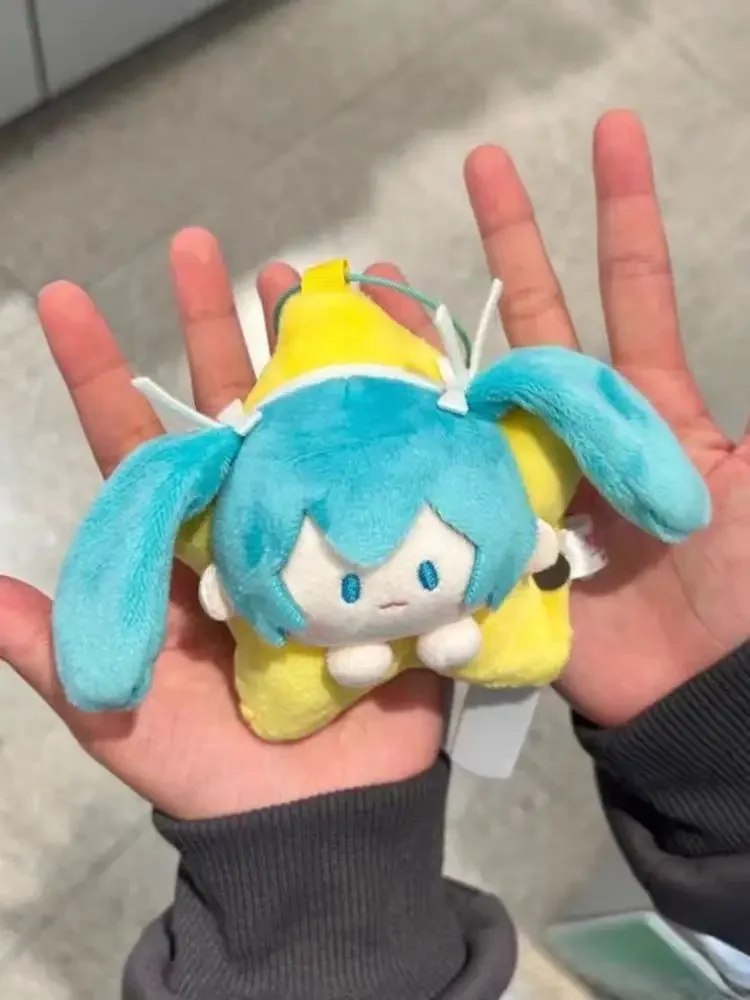 Bandai 10CM Nowa Anime Hatsune Miku Star Prayer Night Figurka Kawaii Wersja Q Gwiazda Pluszowe Zabawki Lalka Brelok Zawieszka do Torby Prezenty