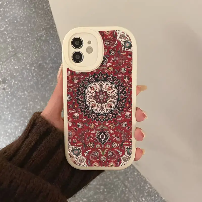 Persian carpet Floral Phone Case Hard Leather Phone Case for iPhone 13 12 Mini 11 14 Pro Max Xs X Xr 7 8 Plus 6 6s Se 2022