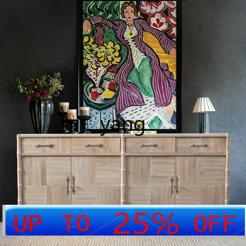 

LTT retro log weathered dining side cabinet bedroom bucket cabinet