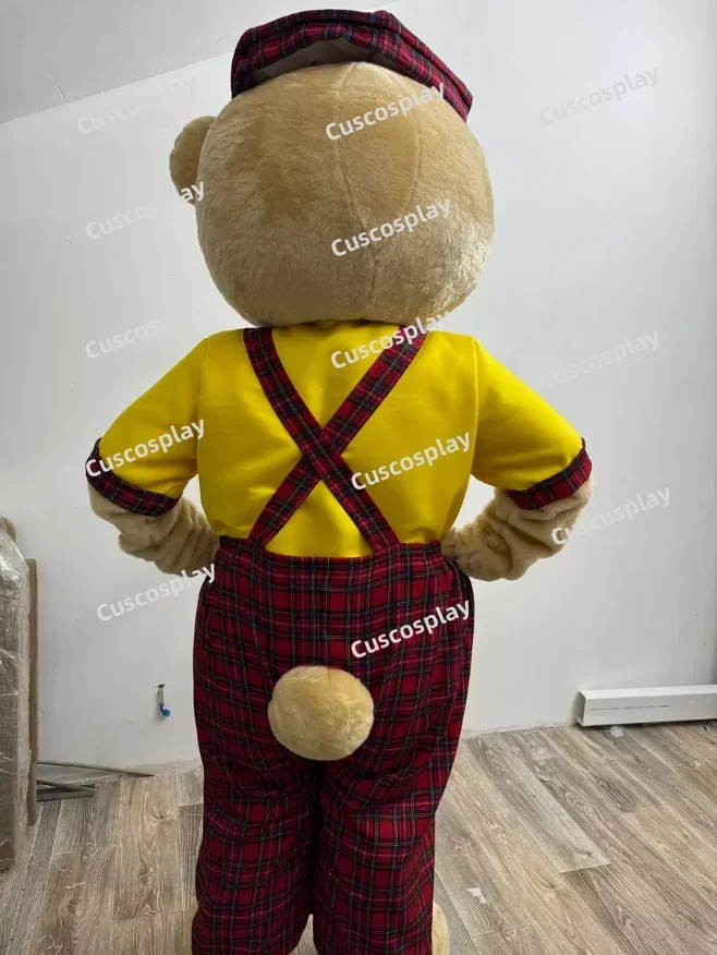الأحمر متقلب وزرة أفخم دمية دب زي التميمة الكبار يتوهم عروسة كارتون الملابس هالوين عيد الميلاد حزب اللباس