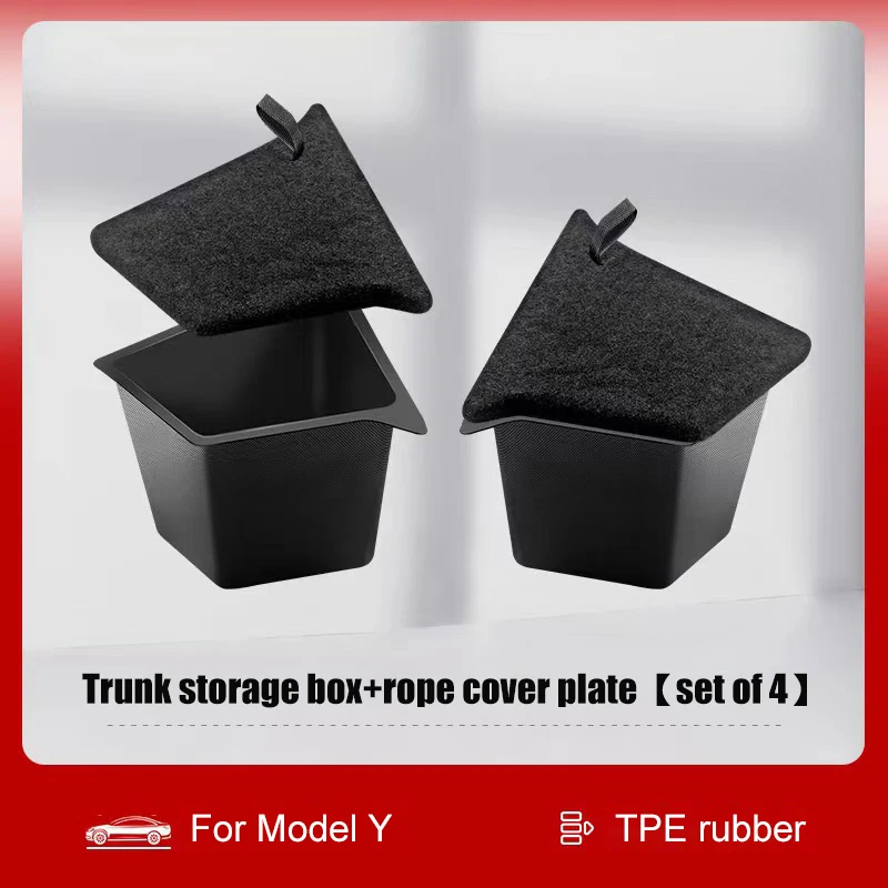 

Box Car Storage For Tesla Model Y 2018-23 Car Trunk Side Storage Box Partition Storage and Sorting Storage