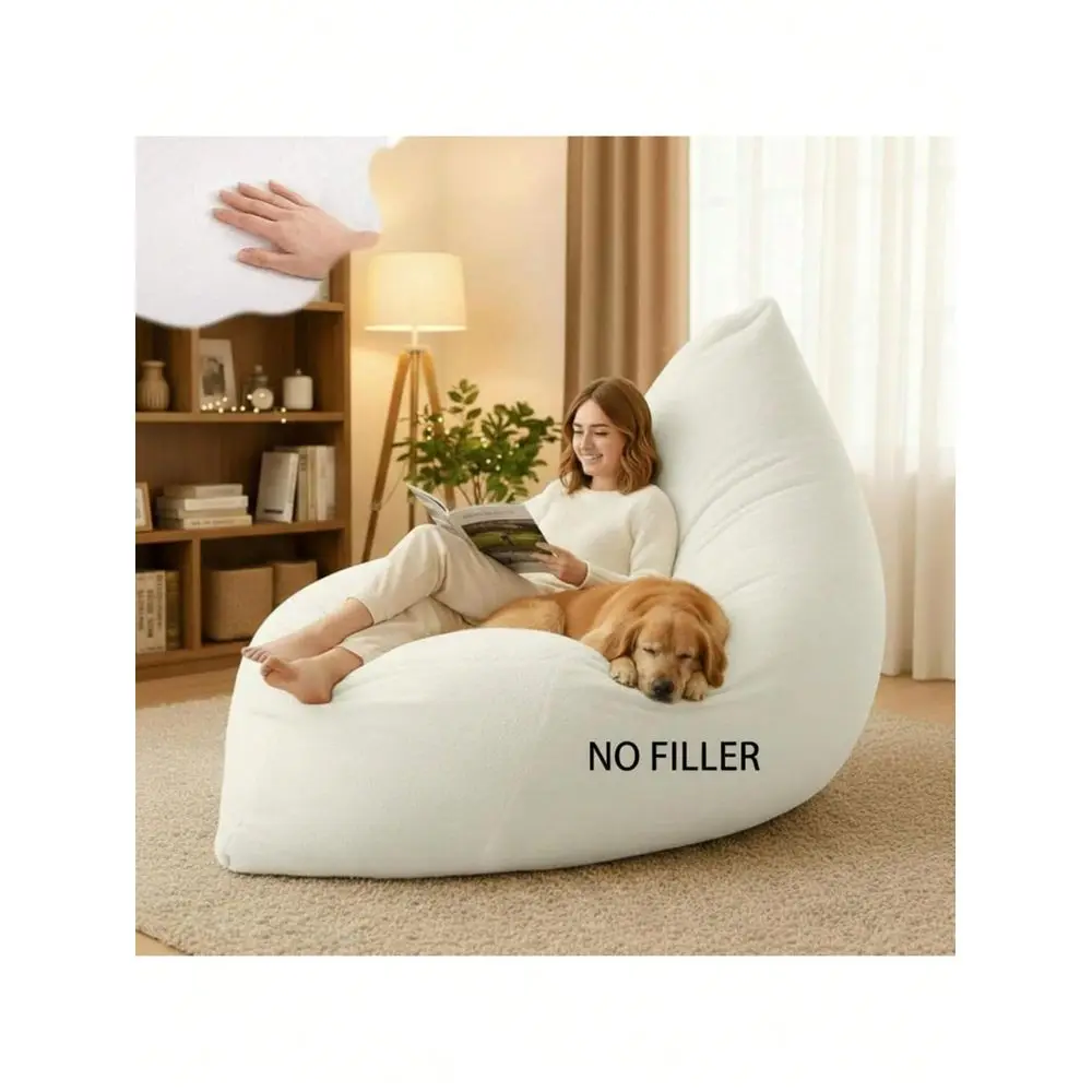 3 In 1 Bean Bag Cover OnlyNo Filler Rectangle Stuffed Animal Storage Bean Bag Chair Cover Soft Washable Large Storage Beanbag A