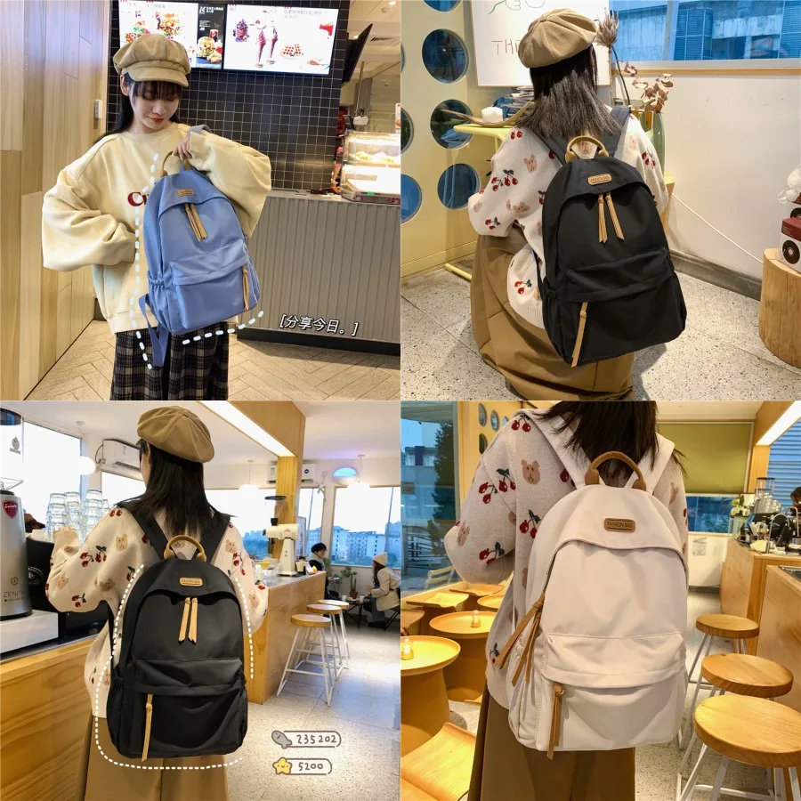 

【New style】New Korean schoolbag for women simple middle school students cute backpack for college students backpack travel bag