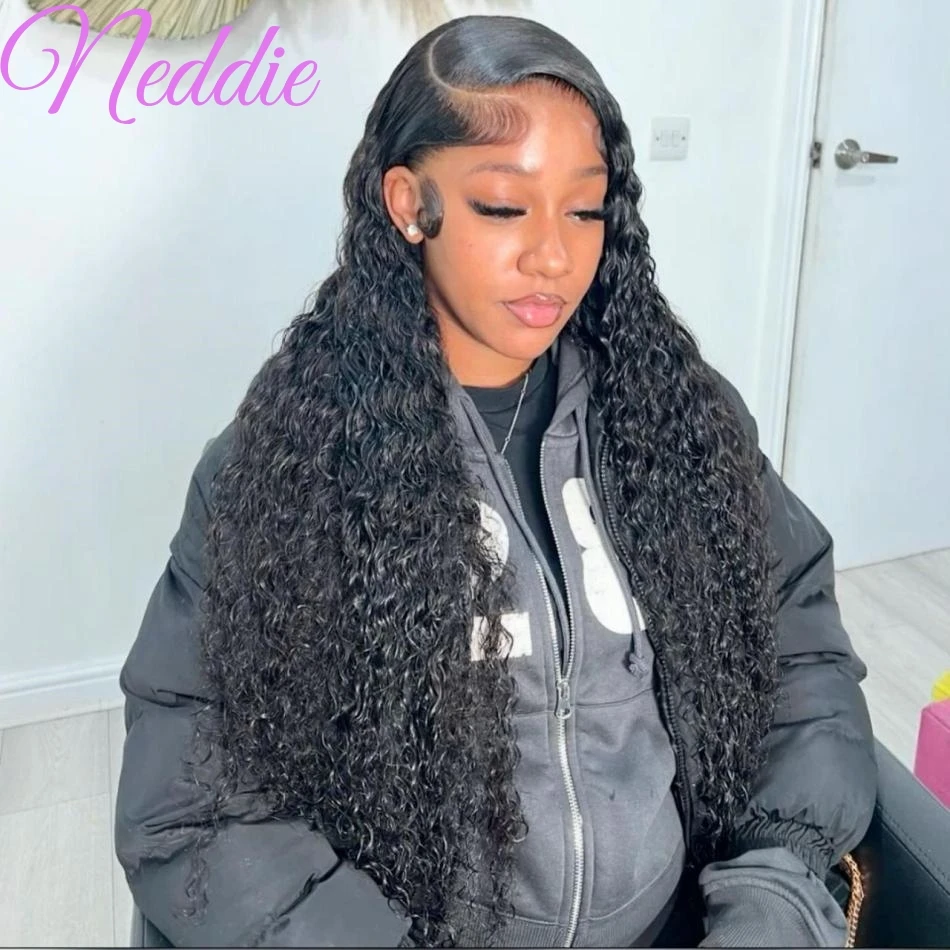 Curly Wigs Lace Frontal wig 13x6 HD Transparent Human Hair 100% Natural 30 40 Inch Deep Wave Brazilian Wigs Lace Front wigs