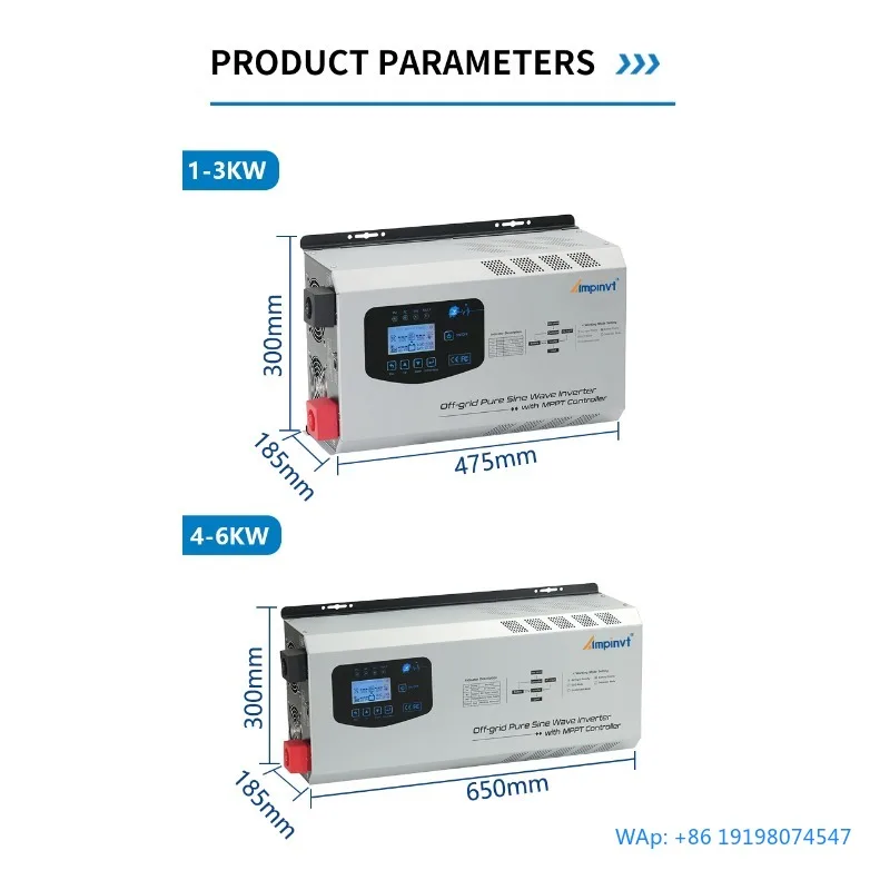 12V 24V DC to AC 110V 220V Pure Sine Wave Inverter 3000W 5000W for Home Energy System