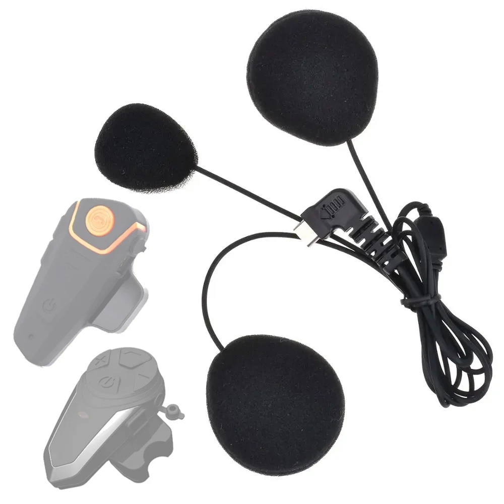 

Intercom Earphone For BT-S2 BT S3 Helmet Intercom Headset Type-c Interface Motorcycle Interphone Hard Soft Microphone