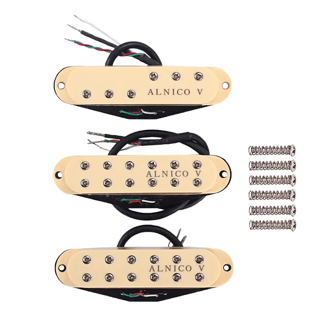 1 Set Electric Guitar Neck+Middle+Bridge Pickups Plastic Cover DIY