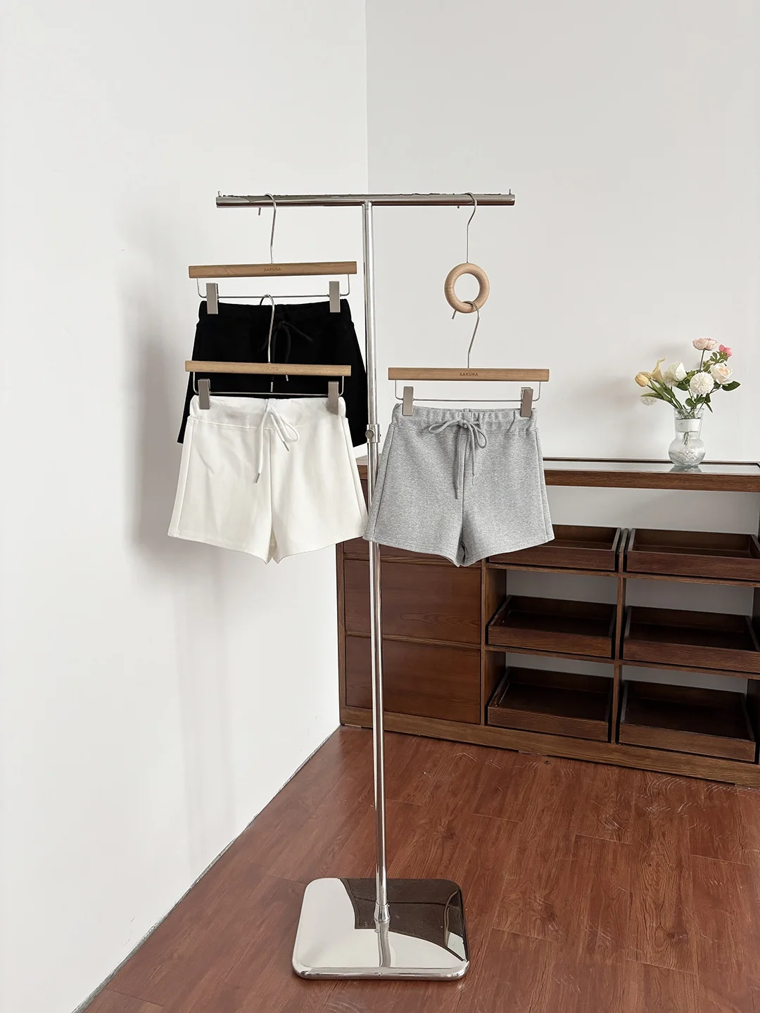 

Женские брюки в корейском стиле, повседневные, с высокой талией, широкими штанинами, простого дизайна, летние, новые, модные, из полиэфирного волокна