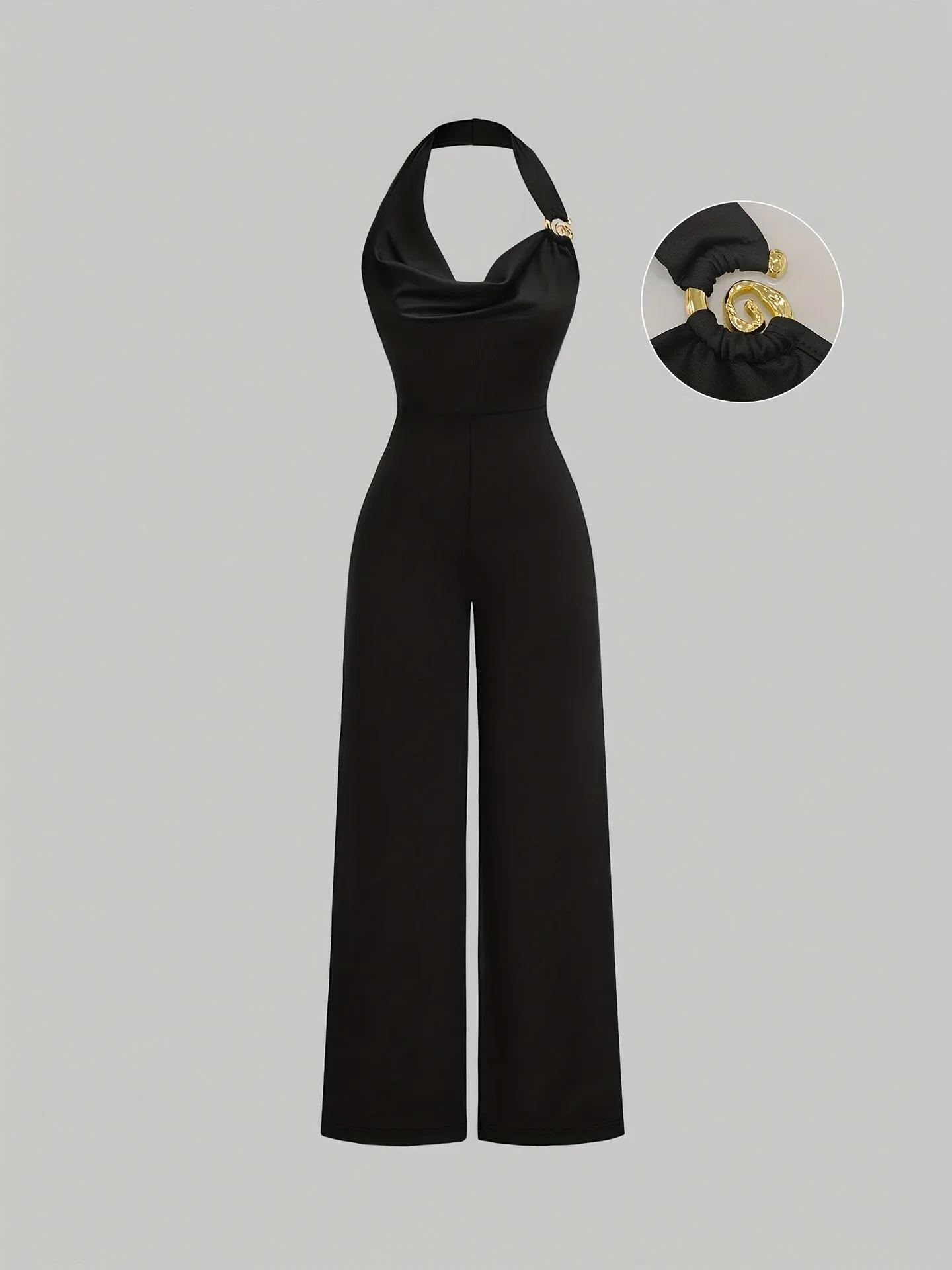 

2026 Elegant Sexy Tight Summer New Neck Hanging One-Piece Suit Hip Lifting Jumpsuit for Women