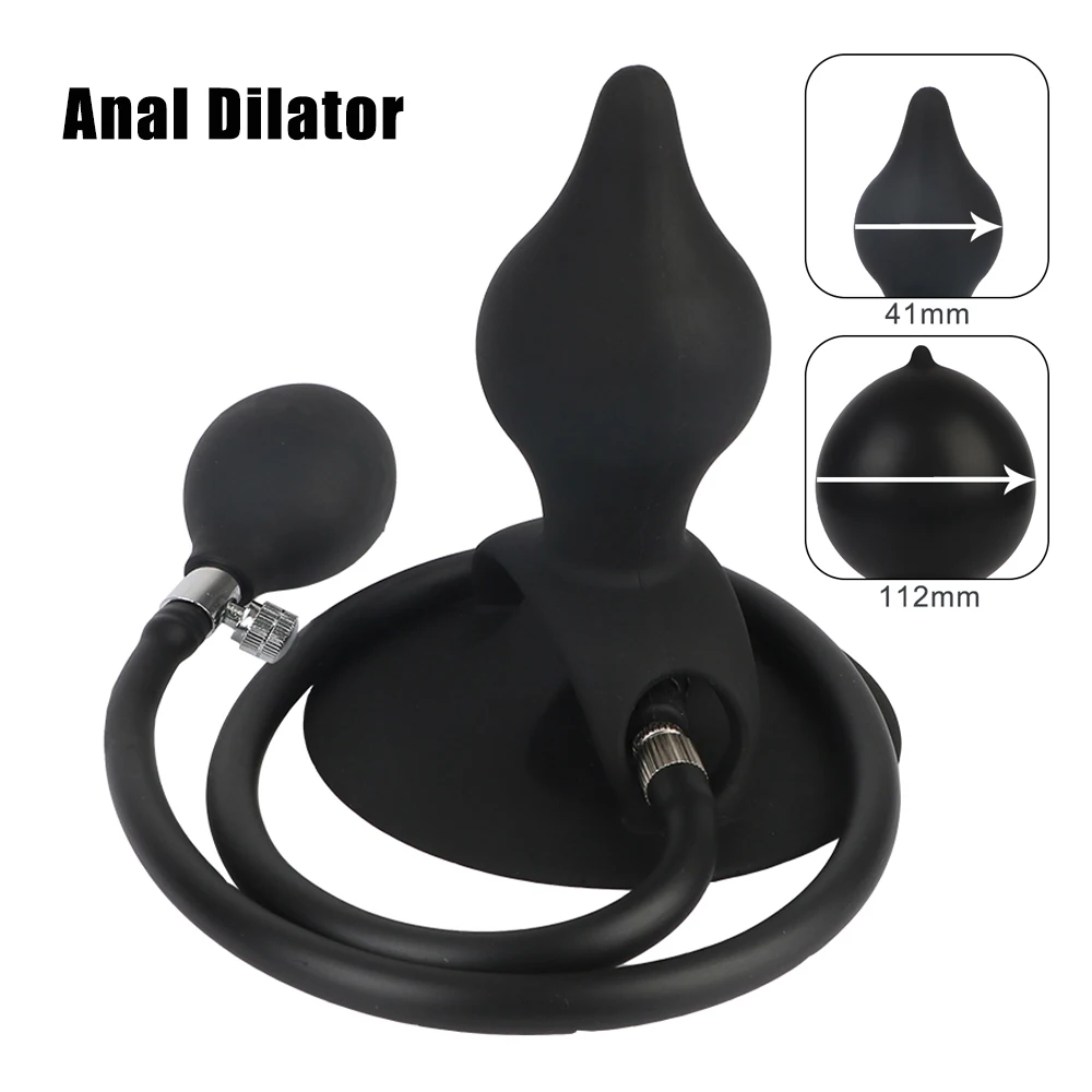 41-112mm Inflatable Anal Plug For Women Vaginal Expander Men Butt Anus Dilator Strong Suction Sex Toys Adults Female Masturbator