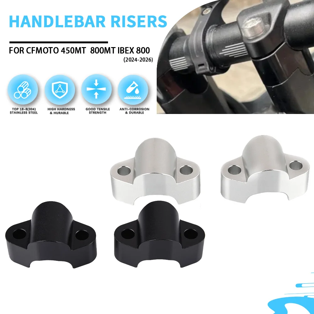 

For CFMOTO CF MOTO 800MT-X 800MT 800 MT-X 2024 2025-2021 Motorcycle 20mm Handlebar Riser Bar Mount Rising Block Accessories