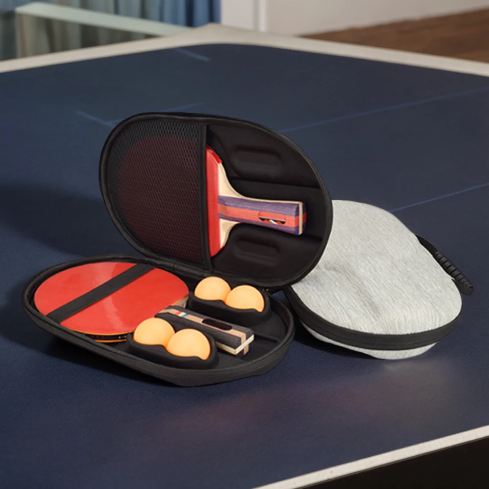 Ping Pong Paddles Case EVA Hard Shell Pingpong Paddle Storage Bag Ping Pong Racket Paddle Cover Bag for 2 Paddles and 4 Balls