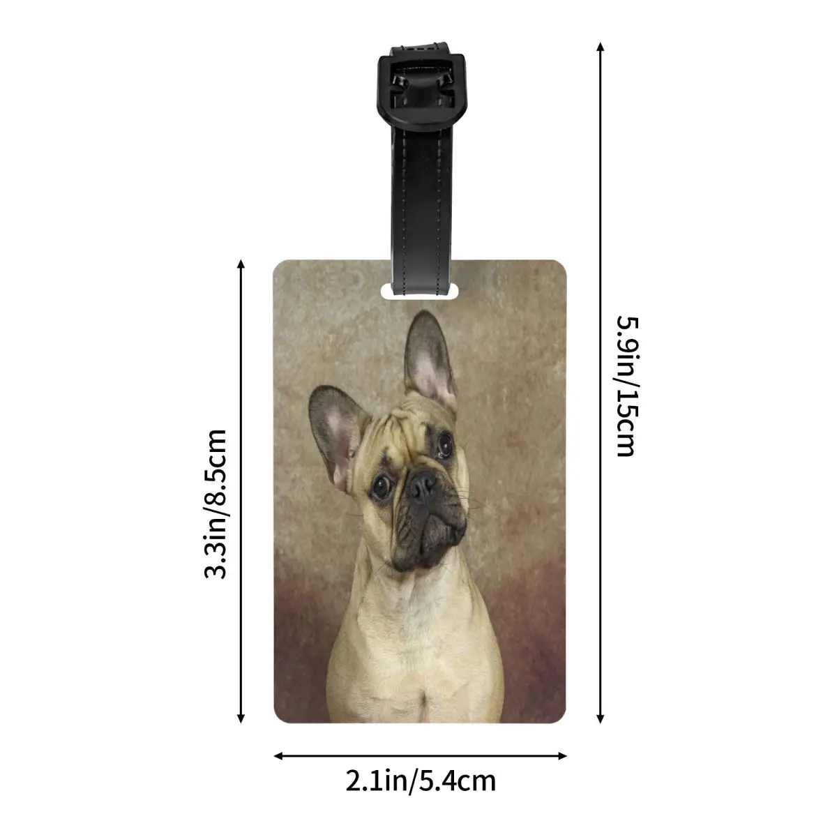 French Bulldog Luggage Tag for Suitcases Pet Dog Privacy Cover ID Label