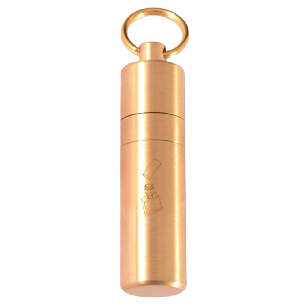 Mini Portable Brass Lighter Fuel Gasoline Oil Bottle Pot Spare 54*14MM