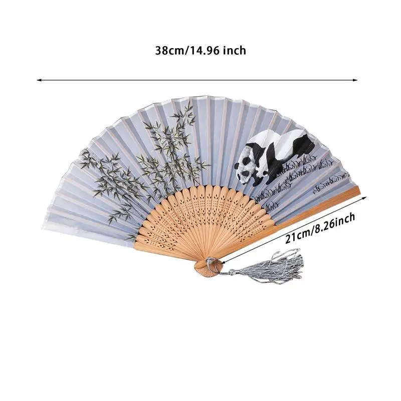 Chinese Style Handheld Folding Fan Charming Elegant Handmade Bamboo Fans Home Wall Tabletop Wedding Decorative Gifts Ornaments