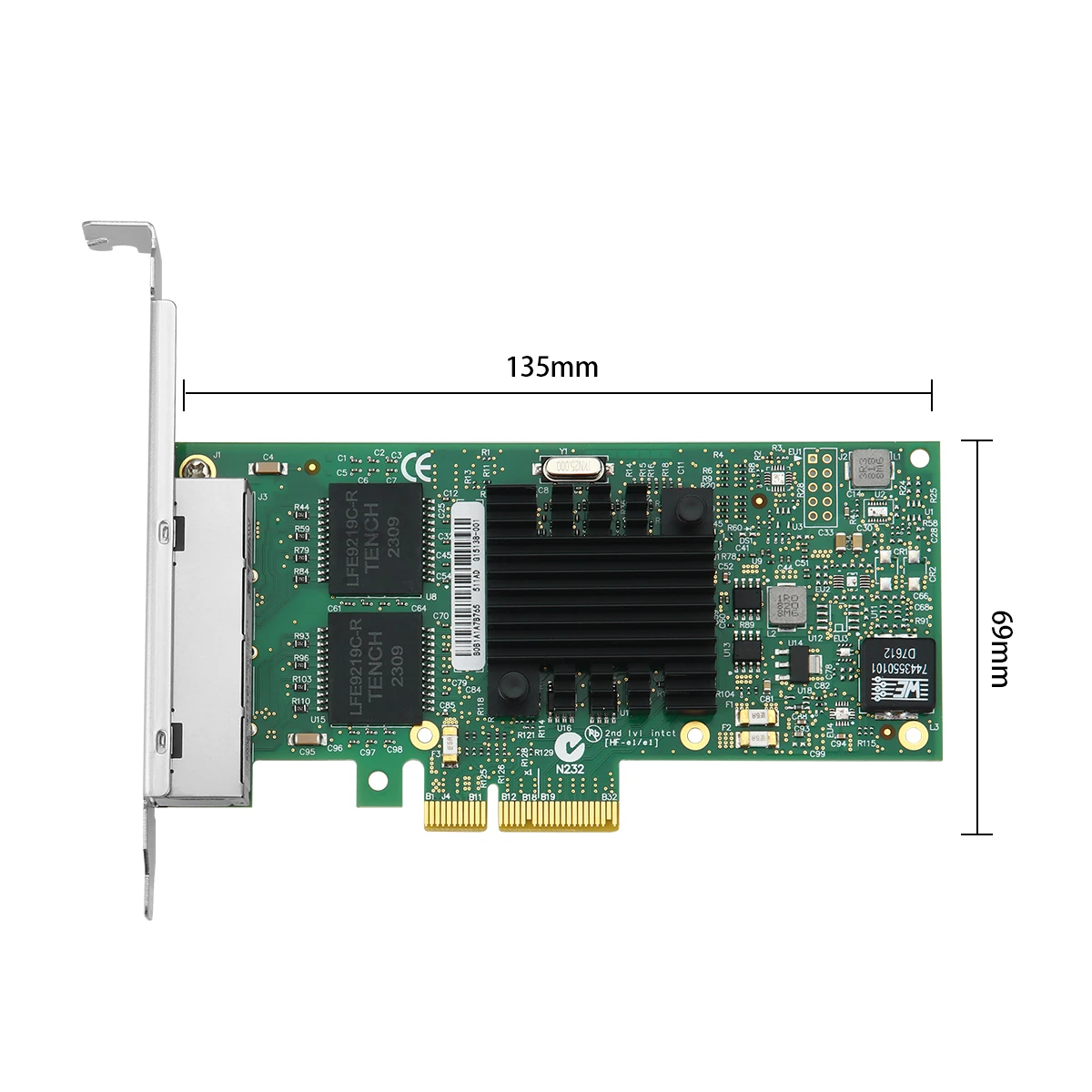 Imagem -02 - Iocrest-placa de Rede Gigabit Ethernet Portas Pci-e x4 Servidor Quad Rj45 Nic Interno 1000mbps Área de Trabalho I350-t4v2