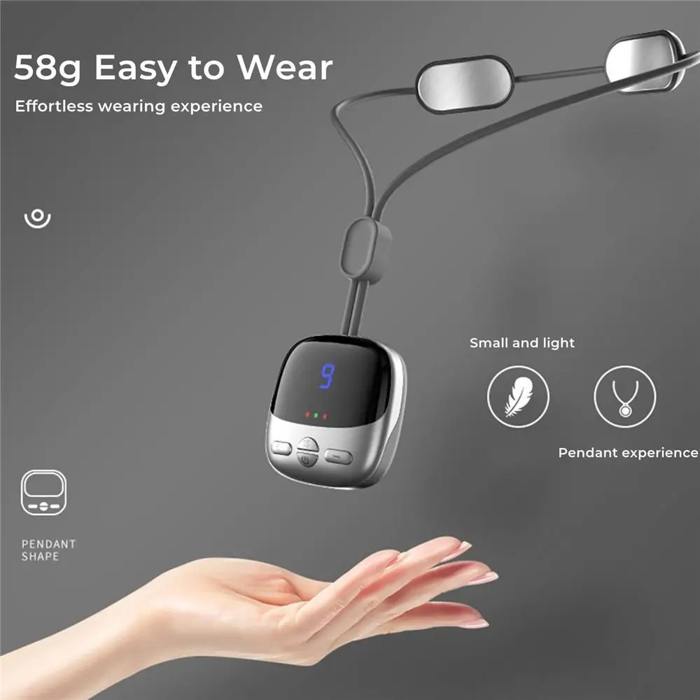 

Smart Pulse Neck Massager Electric Body Massage Tool Hanging Neck Protector Vibrating Mini EMS Cervical Spine Massager Home Use