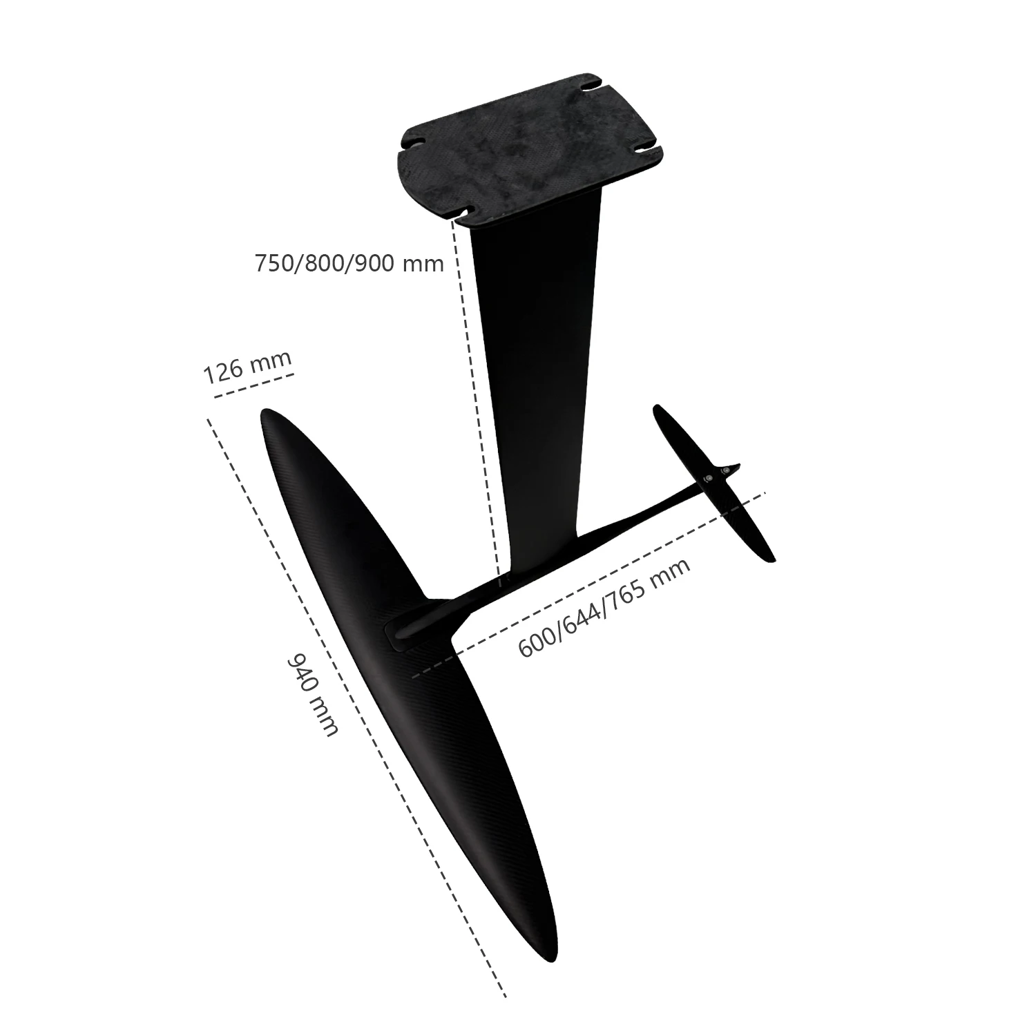 

High Quality Carbon Fiber Hydrofoil 900sqcm Pump Foil Surf Efoil Surfboard Foil Wingfoil Kitesurfing