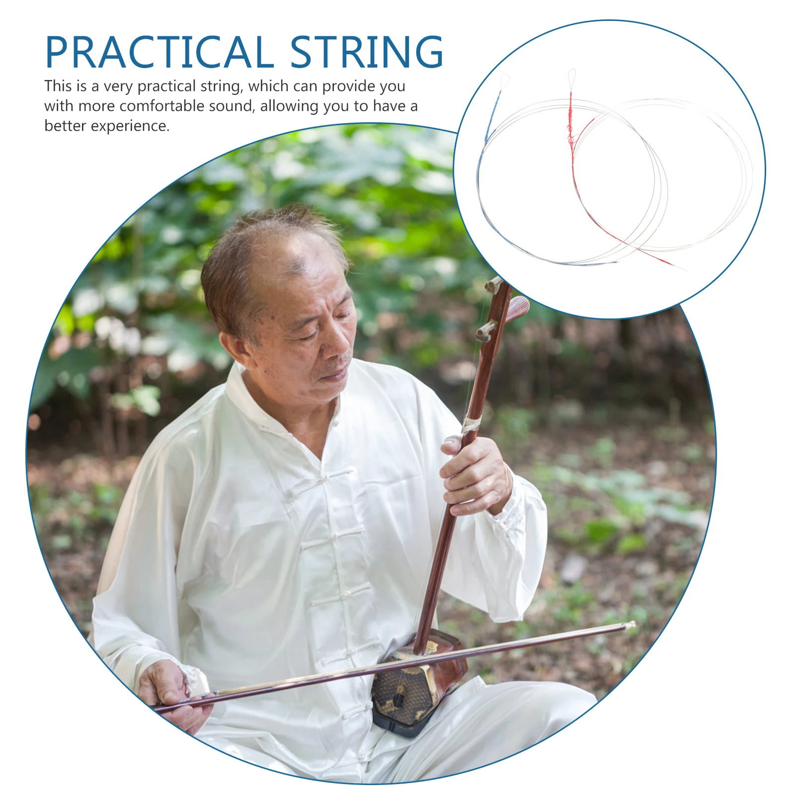 

3 Sets Erhu String Music Wire Steel Parts Musical Instrument Strings Instruments