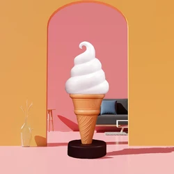 95cm/120cm Ice cream model lamp ice cream dessert shop is a tool to attract customers. Large ice cream advertising model