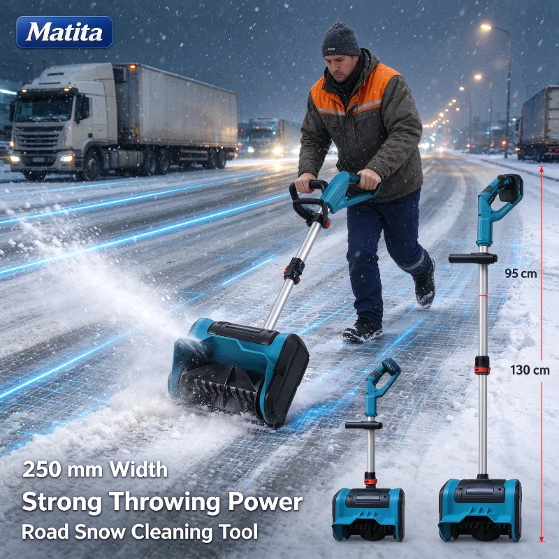 Hand-held Snow Blower Adjustable Long Pole Electric Snow Shovel for Driveway Sidewalk for Makita 21V Lithium Battery.