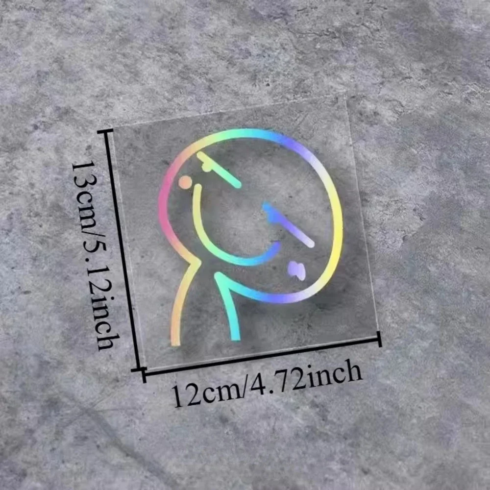 1PC Funny Wink Smiley Face Vinyl Sticker, Waterproof Creative Car Decal Multiple Colors for Auto DIY Exterior Decor