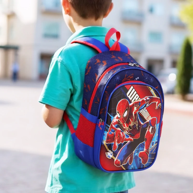 2pc 대용량 디즈니 슈퍼 히어로 어린이 배낭 방수 3D 골드 스탬프 인쇄 Schoolbag 여행 배낭