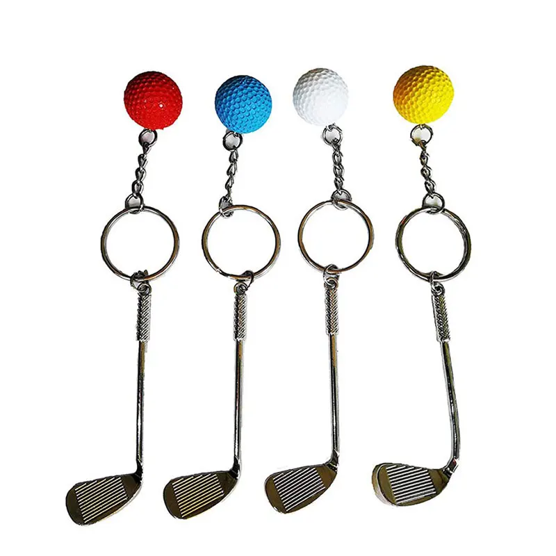 36Pcs Golf Keychain Golfball Model Key Chain Mini Fashion Sports Keyring Ring Key for Sport Club