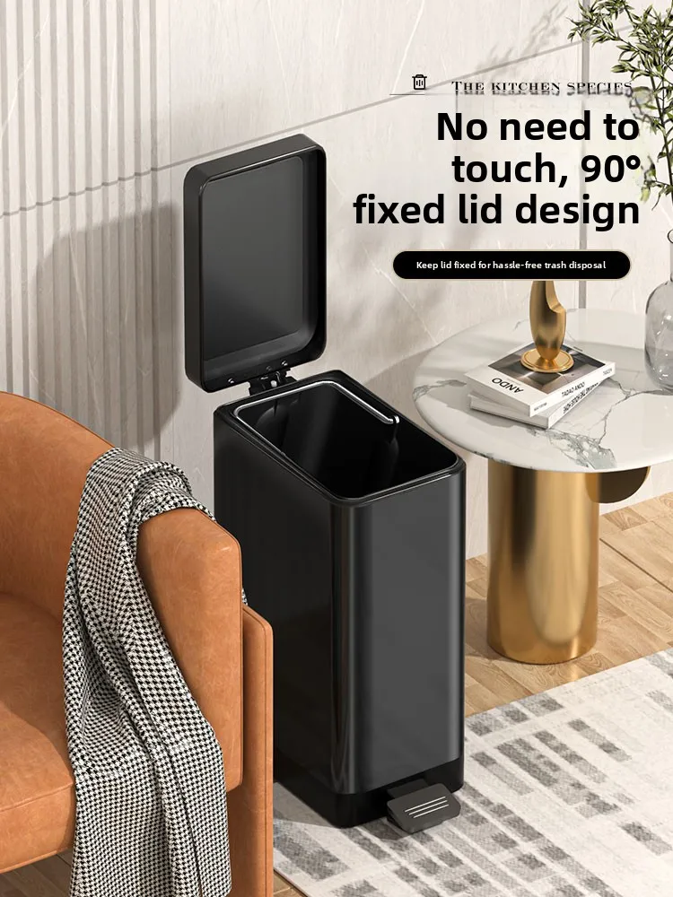 

MOLA Stainl Steel Foot Pedal Tra Can for Kitchen Batoom Toilet Home Use Luxury mat Design