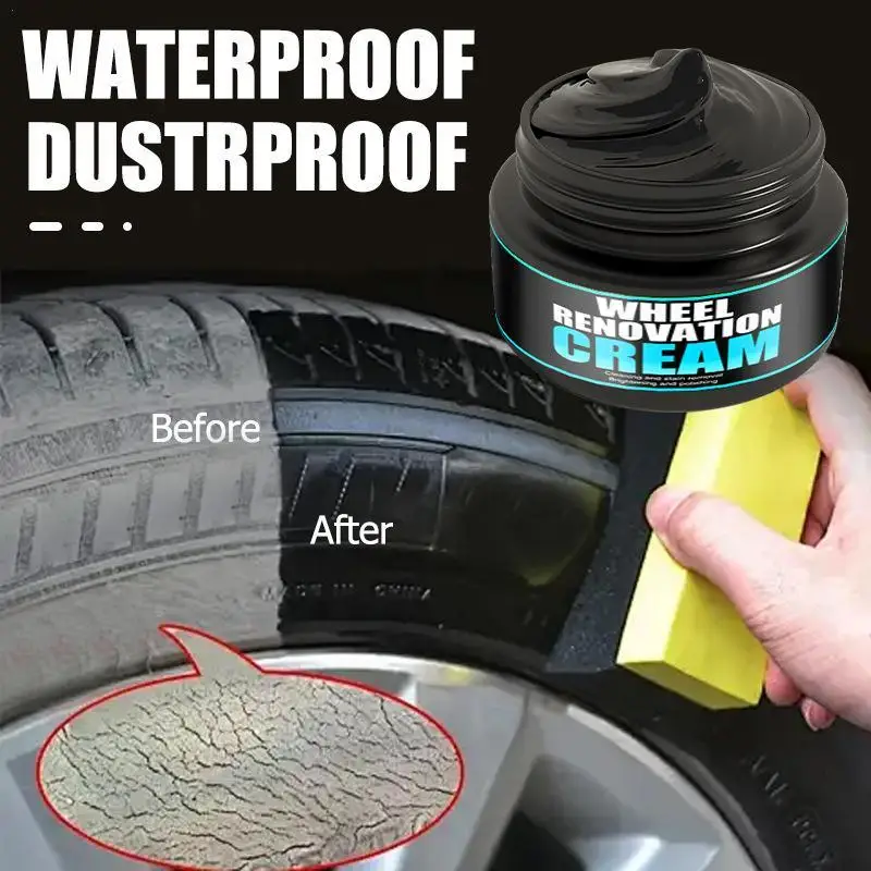 

Car Tire Polish Wax Tire Coating Wax Car Tire Retreading And Film Plating Cream Black Shine Gloss Long-Lasting Tire Polish Wax