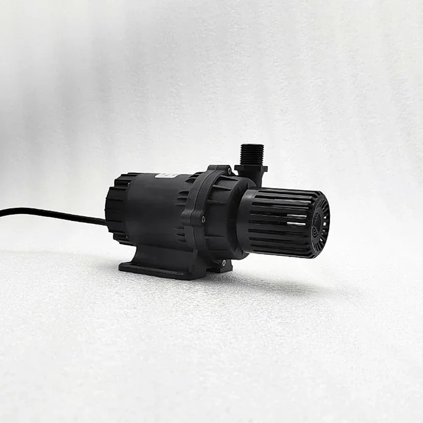 Outdoor DC12V 24V Elektromotor kleine Mini Tauch DMX Teich Wasserbrunnenpumpe mit LED-Leuchten