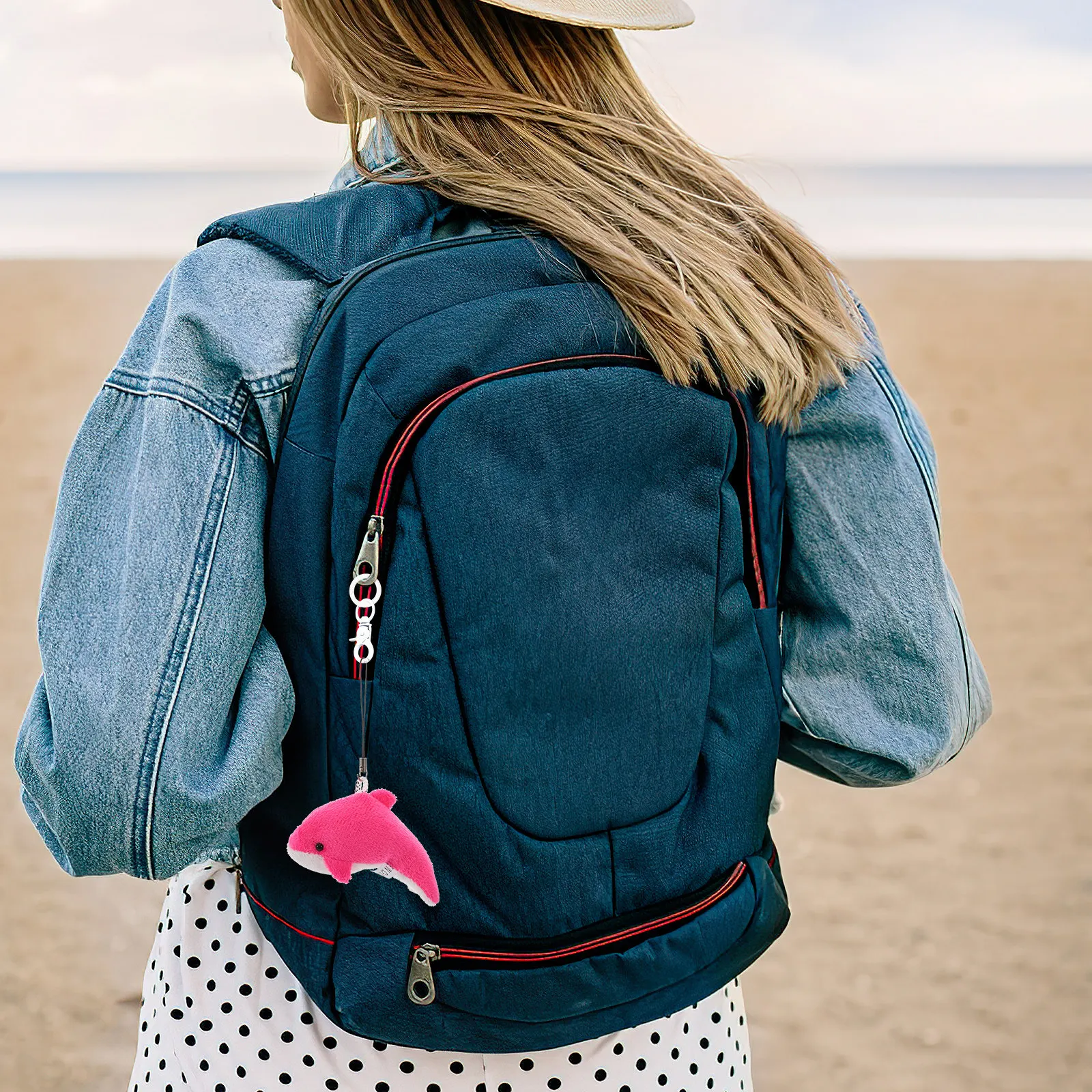 

Набор из 4 очаровательных подвесок-дельфинов: мягкие мини-украшения из ПП-хлопка для сумок, рюкзаков, комнат, сувениров для вечеринок, милый подарок в морской тематике