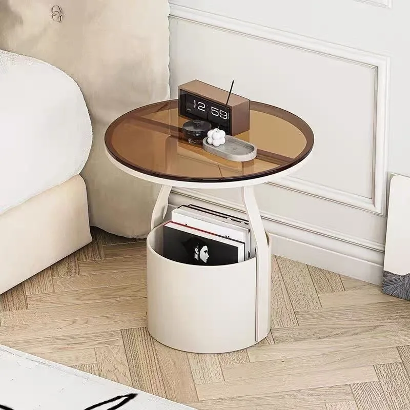 Creative Simple Sofa Side Table Small Apartment Bedroom Bedside Table Bedside Small Coffee Table Balcony Shelf Bedside Table New