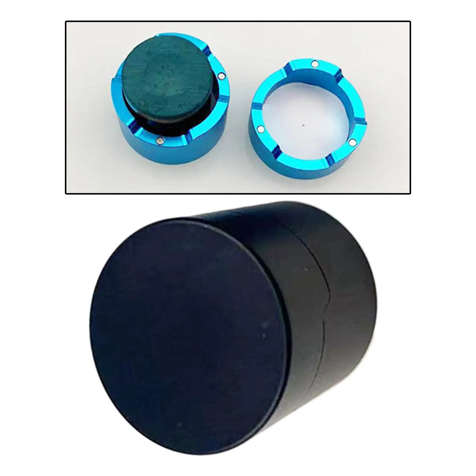 

Mini Pool Cue Chalk Holder Box Round Shaped Snooker Accessories Chalk Holder