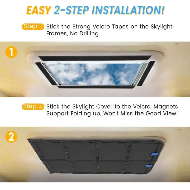 

RV Magnetic Window Cover Magnetic Camping Privacy Protection Weatherproof UV Block RV Window Shade Privacy Cover For Van