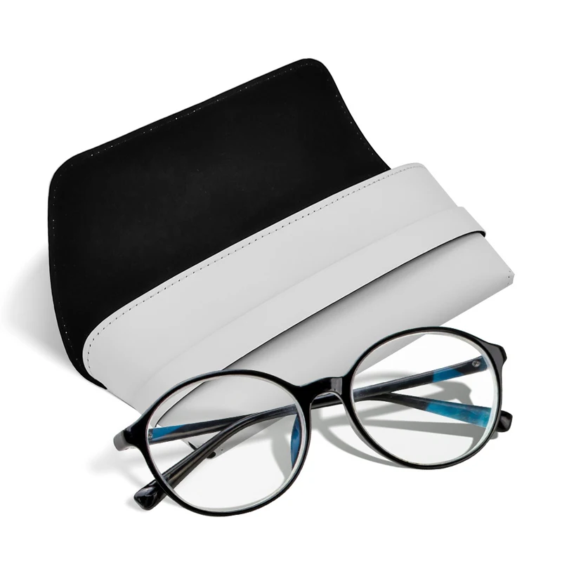 

5pcs Eyeglasses Box Sublimation DIY White Blank PU Foldable Glasses Case