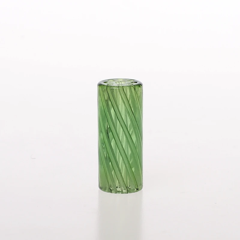 5pcs/box In Stock 9 Holes Spiral Style Green Smoking Glass Tips/Glass Filter Tip with Holes Box Set For Smoking Accessories