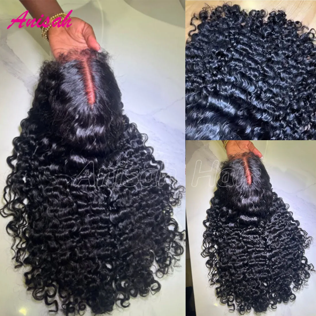 

Deep Curly 13x6 Lace Front Human Hair Wigs Brazilian Curly Water Wave 13x4 Lace Frontal Wig Glueless Lace Closure Wigs for Women