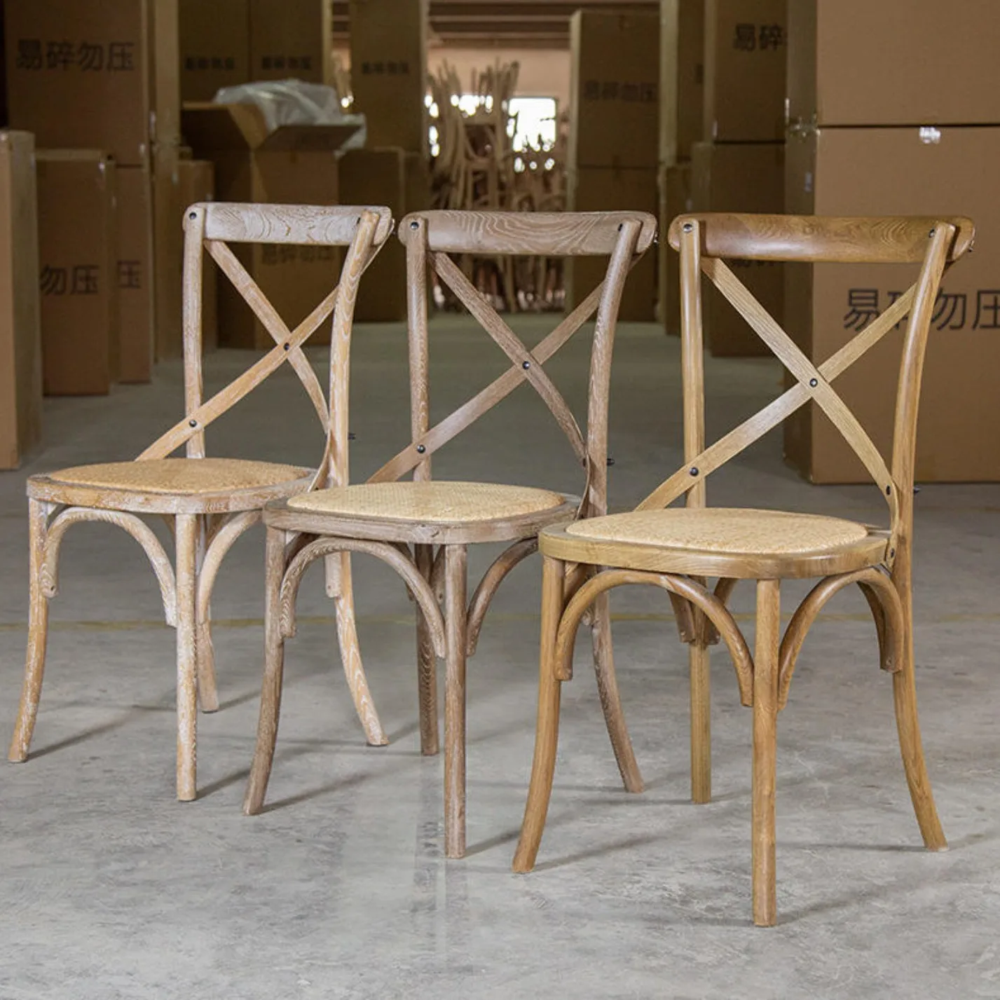 Rustic Style Bentwood Stackable Chair Wooden Crossback Vintage Chair Restaurant Bistro Crossback Dining Chair