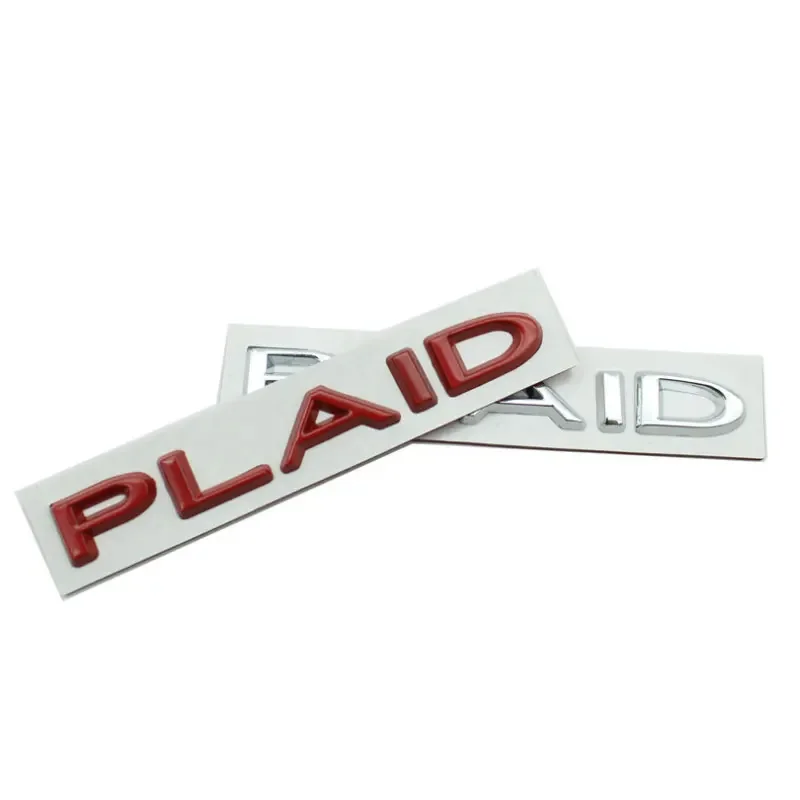 PLAID letter logo Car stickers for Tesla Model 3 Y X S plaid version enhanced refit car accessories rear boot trunk decoration