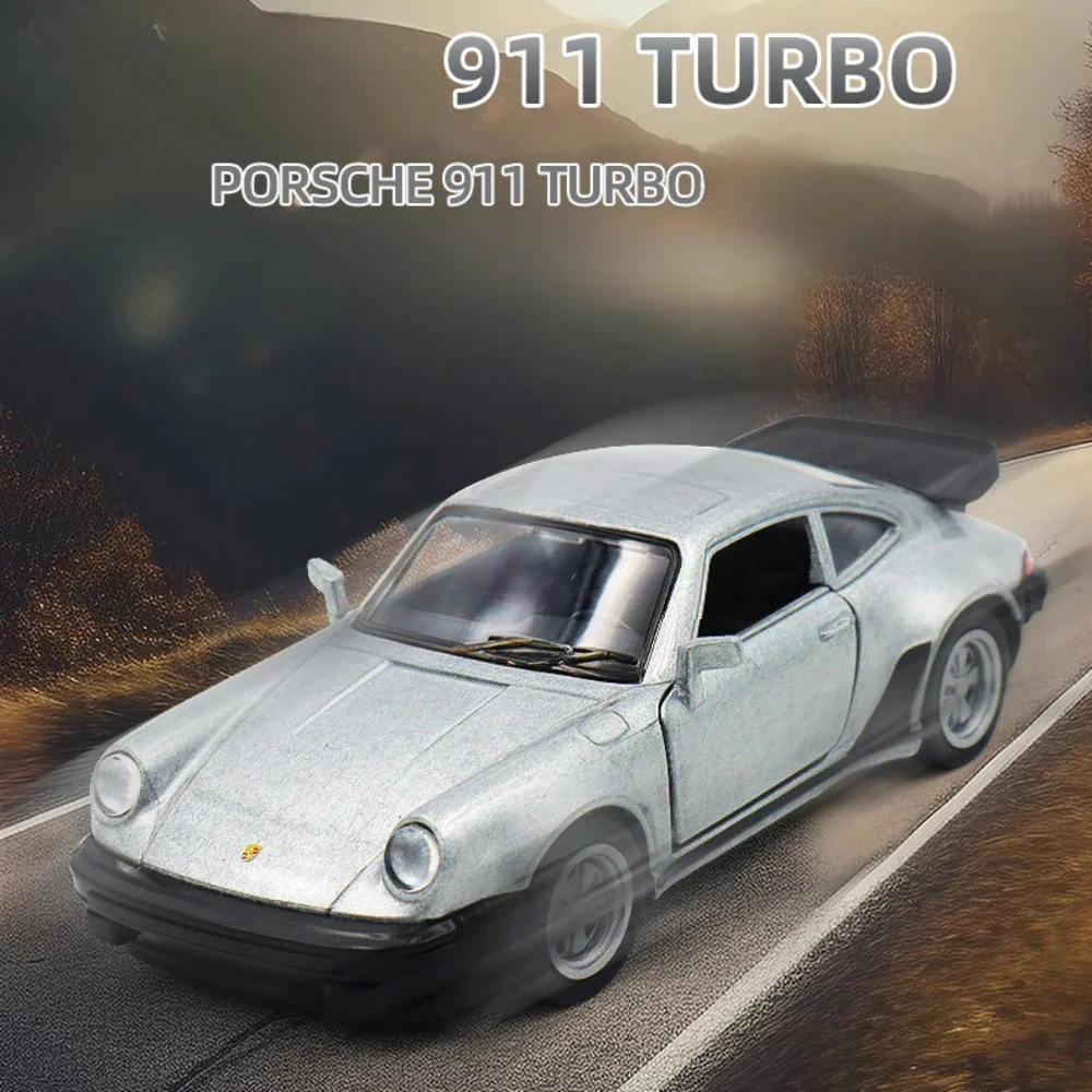 MAKEDA 1/36 Scale Porsche 911 Turbo Toy Car Model Alloy Diecast Retro Racing with Pull Back Scale Model for Boy Gift Collection