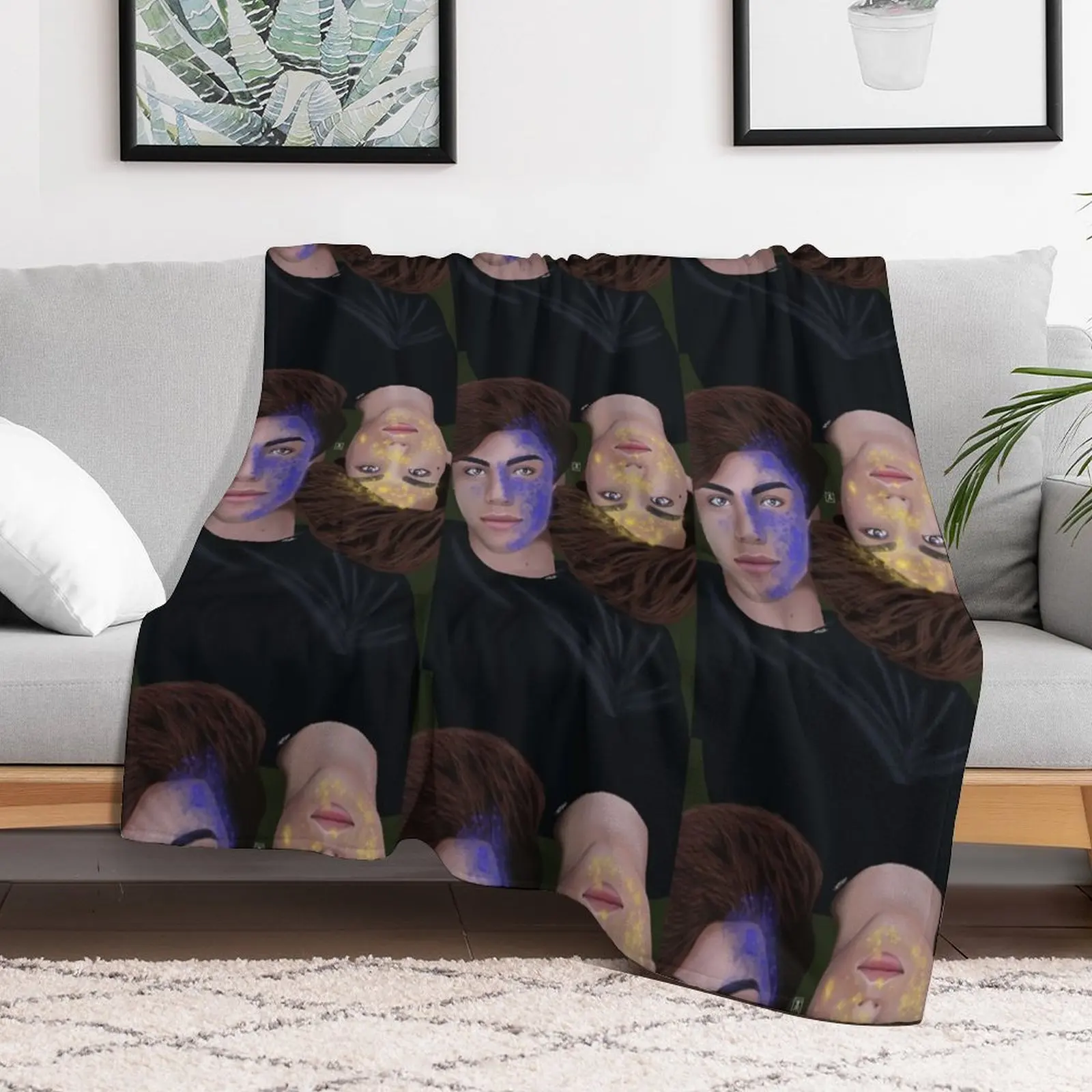 

Stokes Twins Throw Blanket blankets ands Hairy Cute Plaid Blankets Softest Heavy Blankets