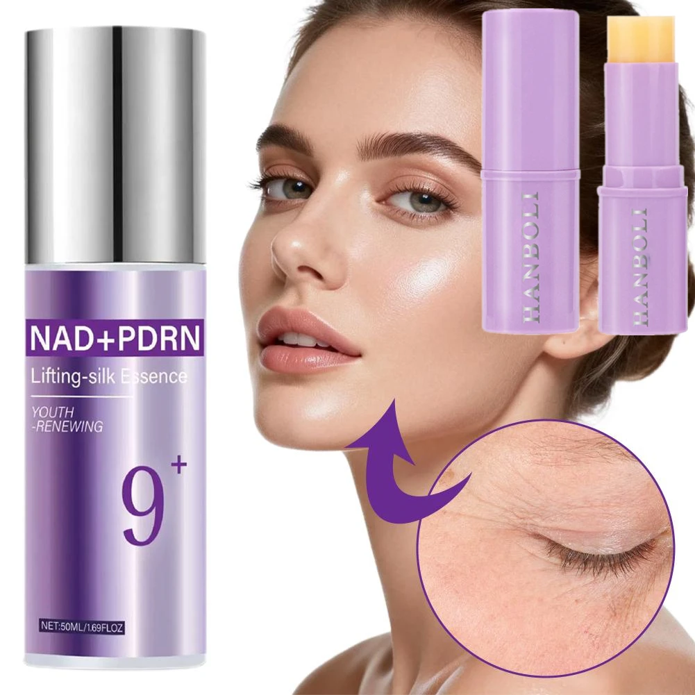 Newly upgrade 9+ NAD+ PDRN Lifting-sil Essence Firming, Fade Fine Lines NAD+ Serum& Toner for Brightening Skin 50ML